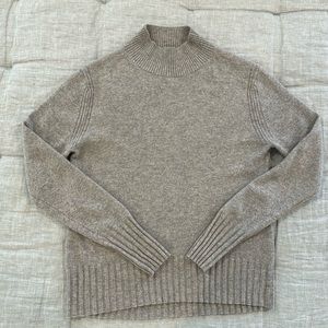 JCrew Mock Neck 100% Cashmere Sweater